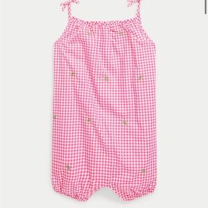 Ralph Lauren Turtle Cotton Poplin Bubble Shortall